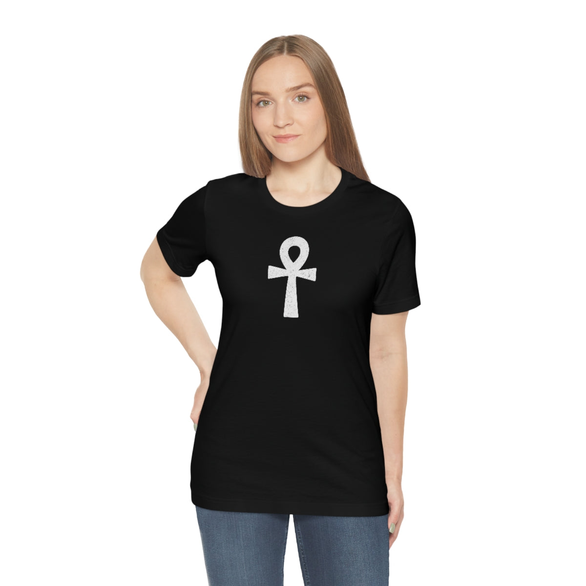 Ankh’ d (blanca) // Unisex Jersey Short Sleeve Tee