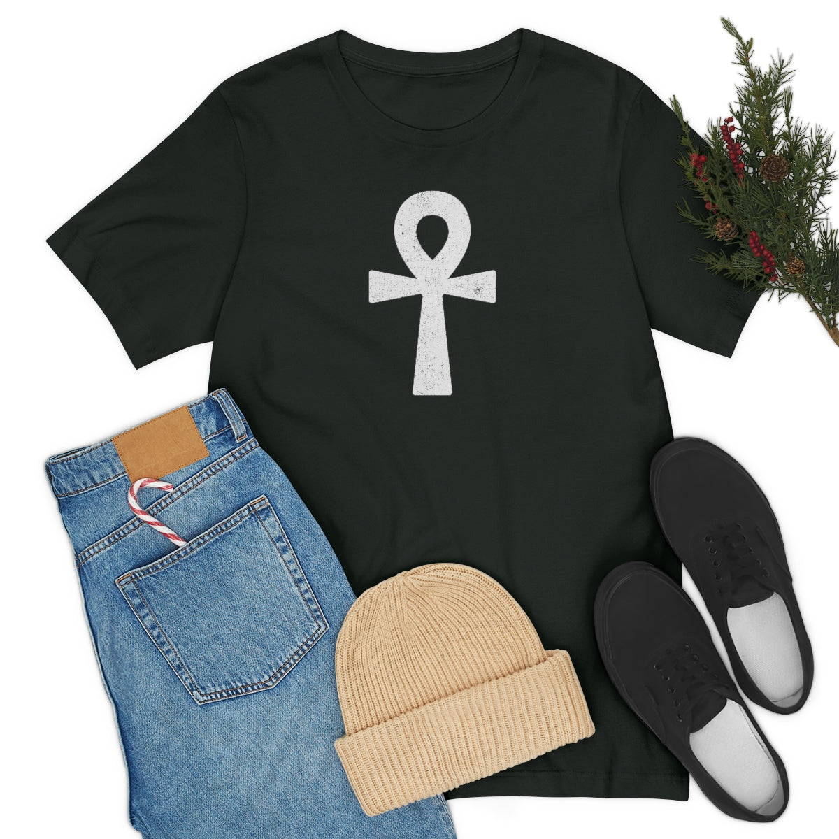 Ankh’ d (blanca) // Unisex Jersey Short Sleeve Tee