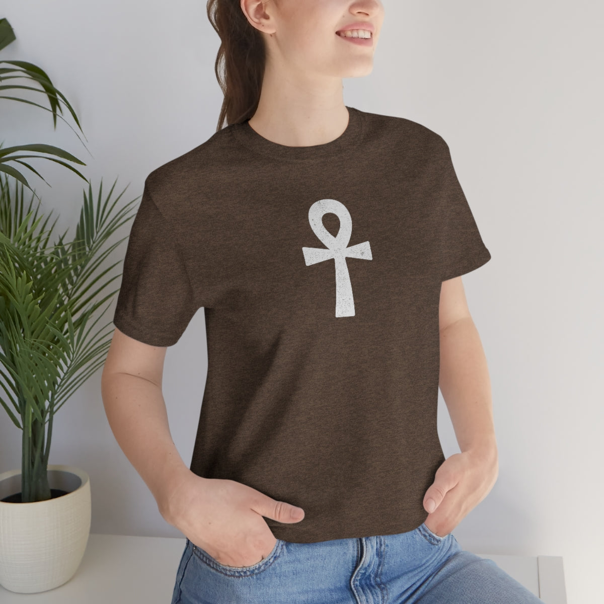 Ankh’ d (blanca) // Unisex Jersey Short Sleeve Tee