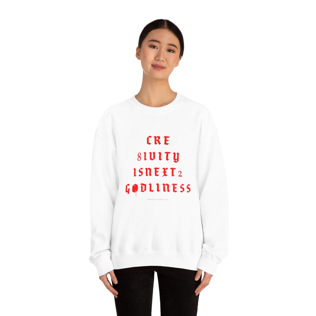 Creativity & Godliness (roja) // Unisex Heavy Blend™ Crewneck Sweatshirt