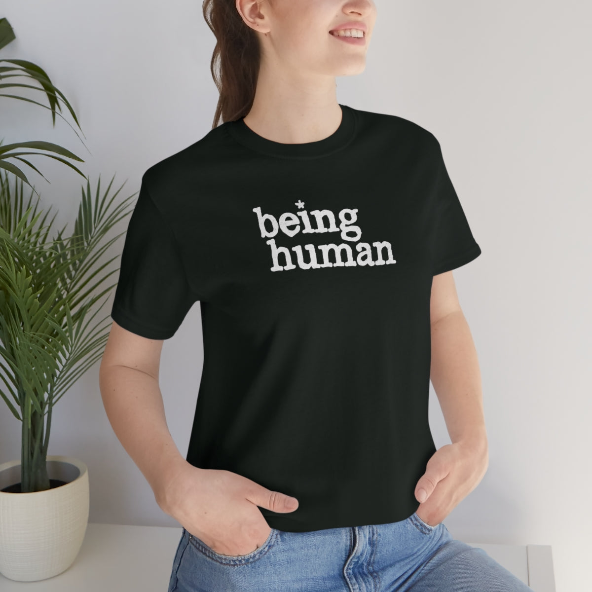 Being Human (blanca) // Unisex Jersey Short Sleeve Tee