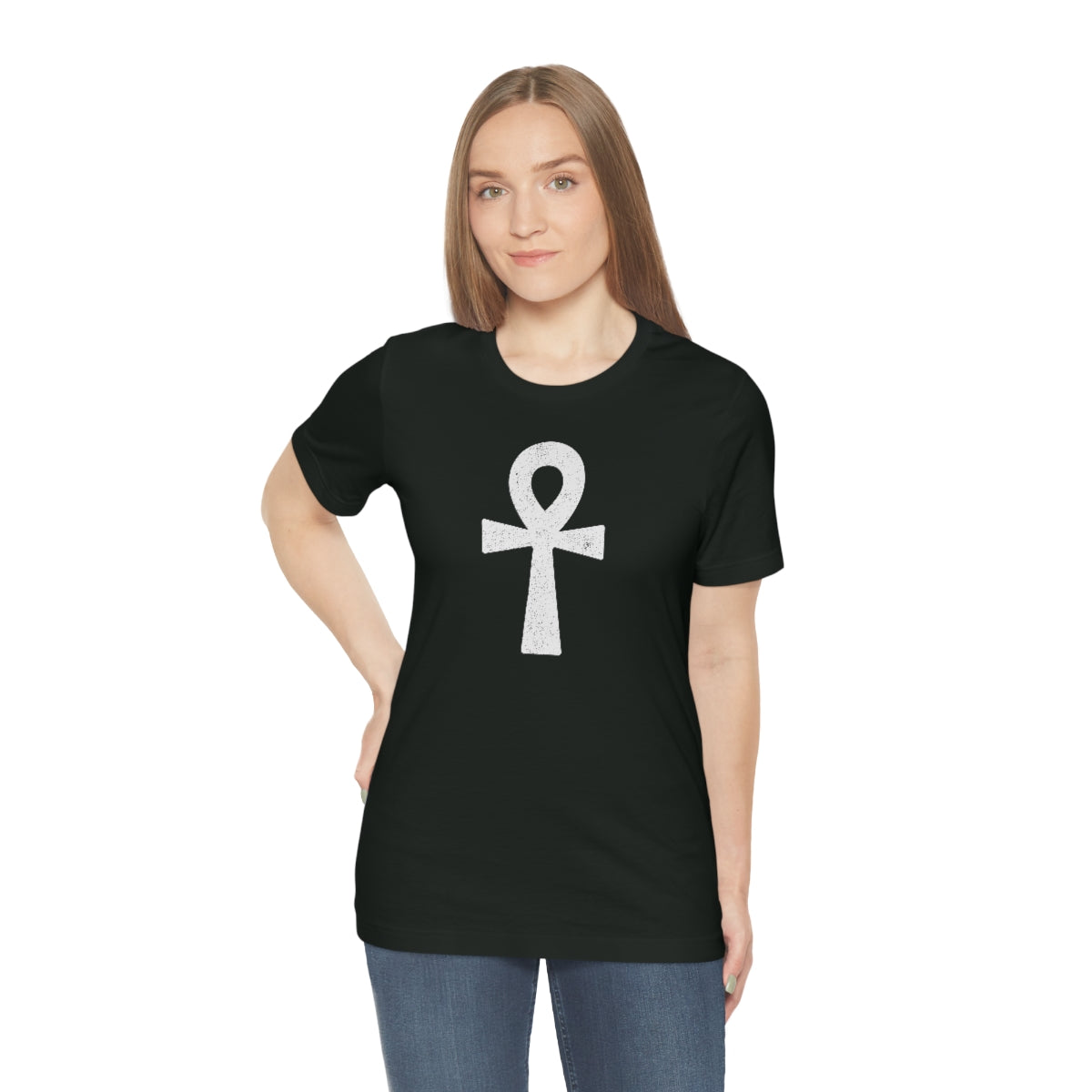 Ankh’ d (blanca) // Unisex Jersey Short Sleeve Tee