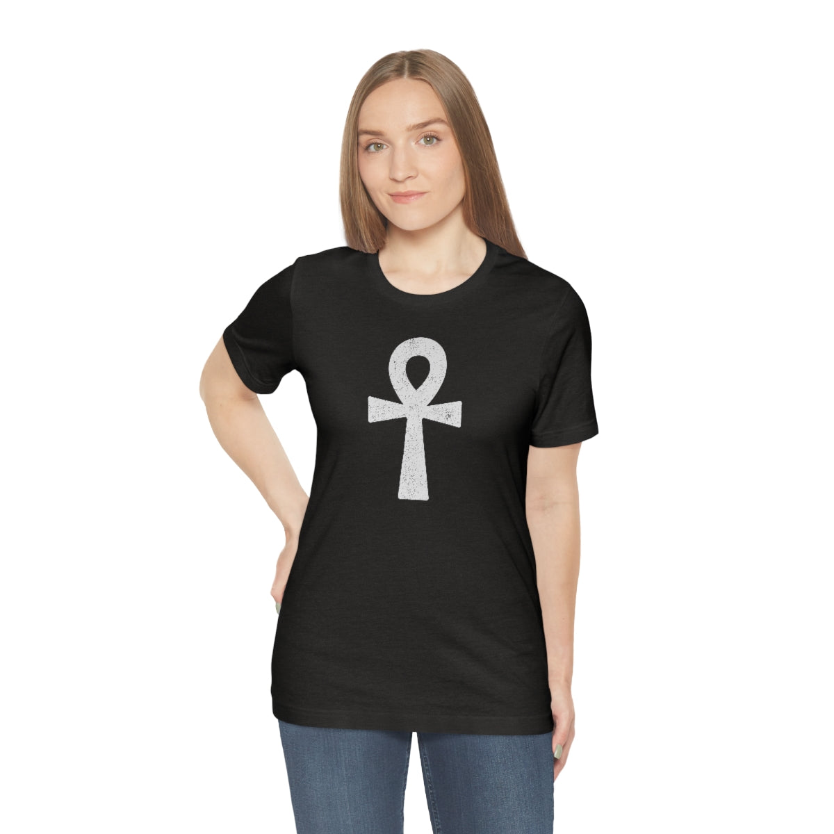 Ankh’ d (blanca) // Unisex Jersey Short Sleeve Tee