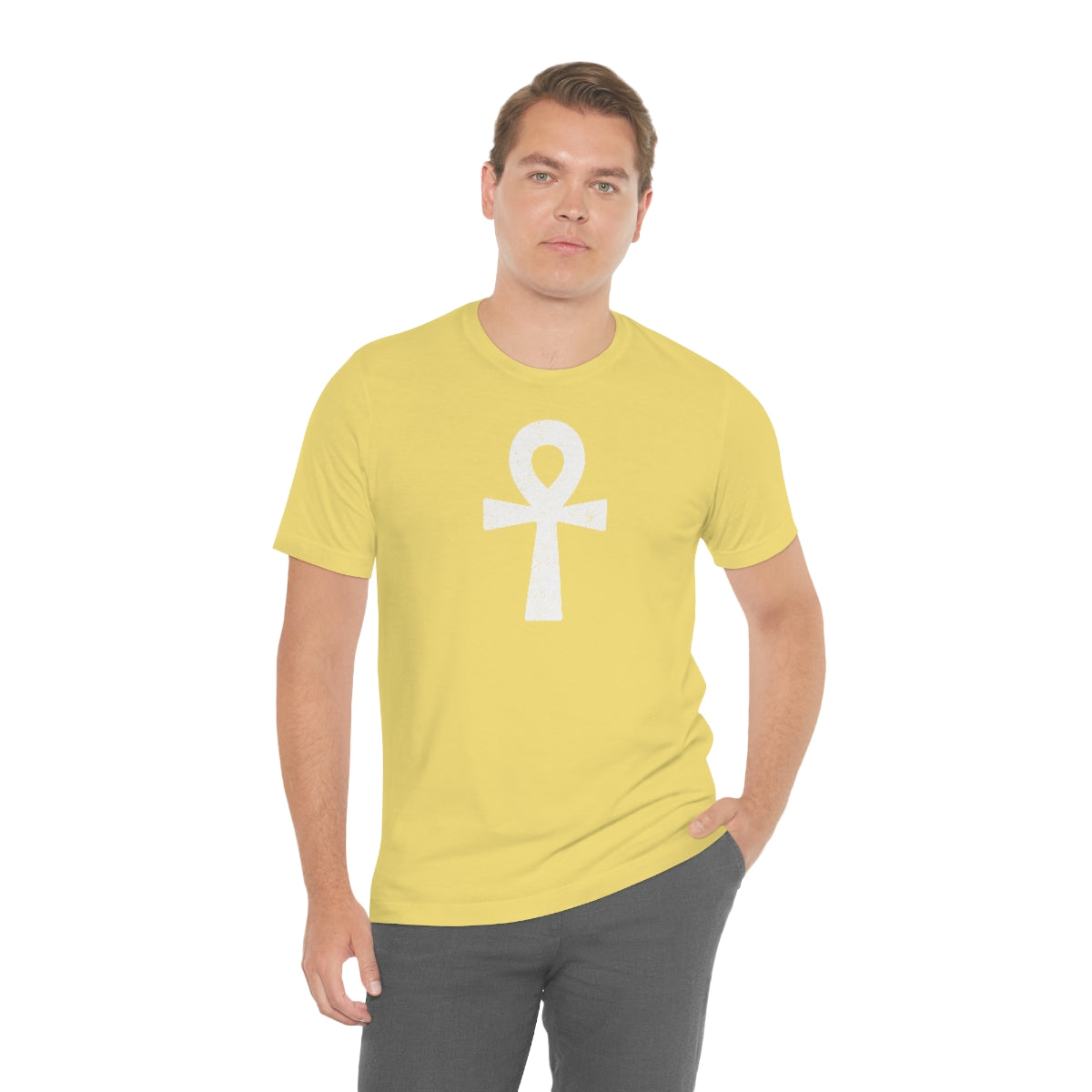 Ankh’ d (blanca) // Unisex Jersey Short Sleeve Tee