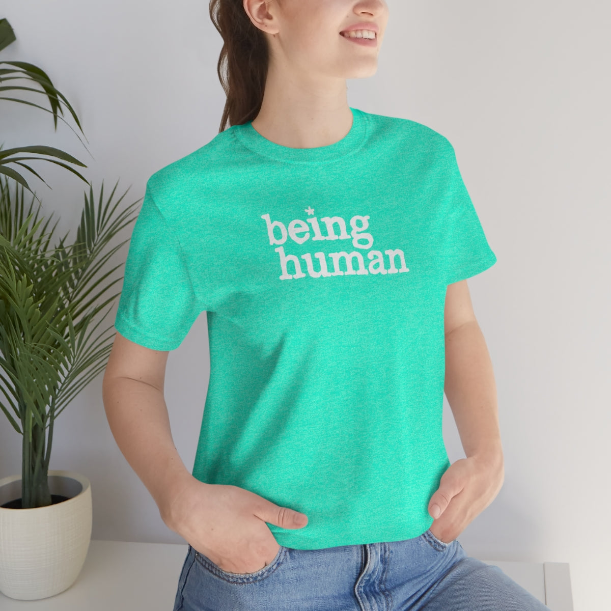 Being Human (blanca) // Unisex Jersey Short Sleeve Tee