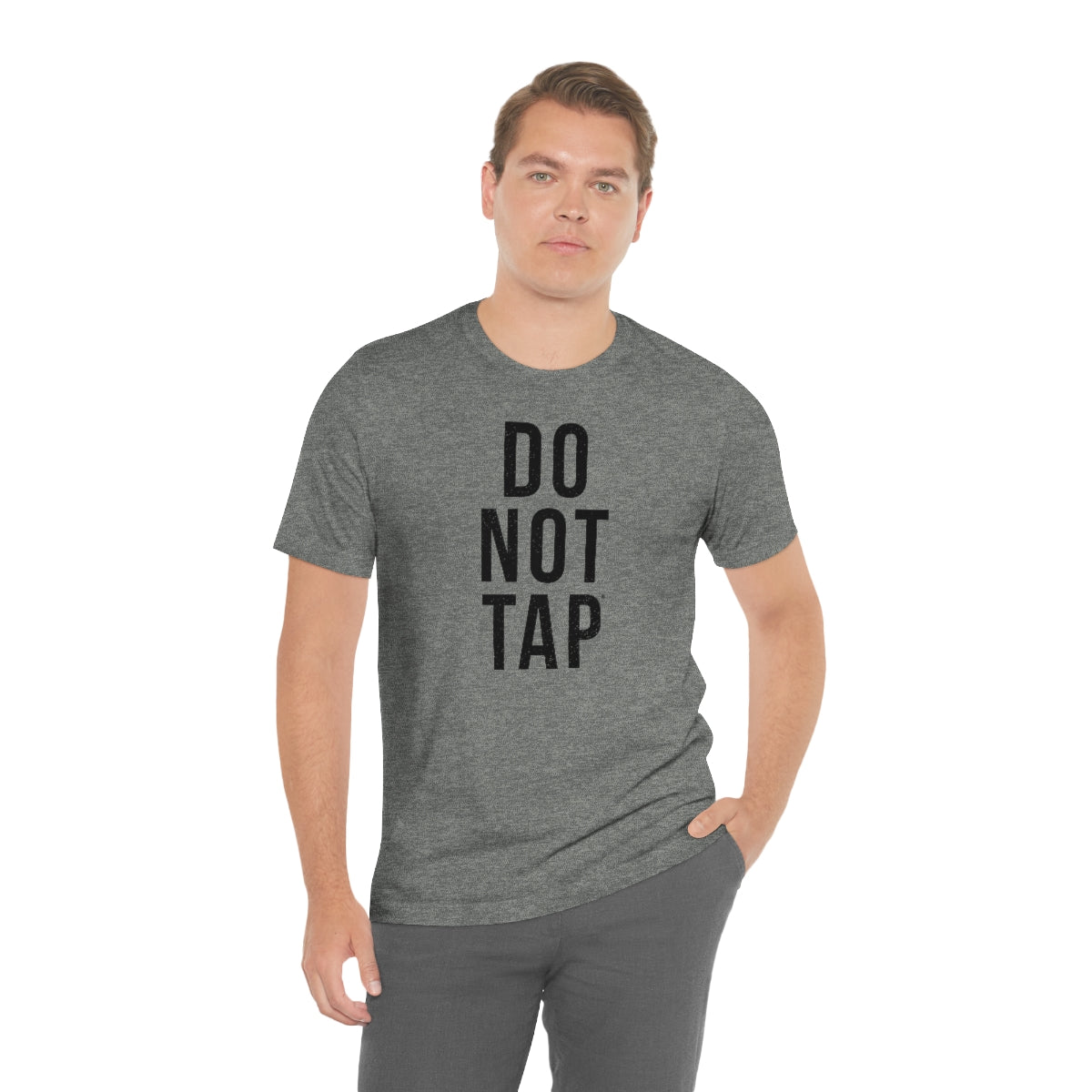 Do Not Tap® (negra) // Unisex Jersey Short Sleeve Tee