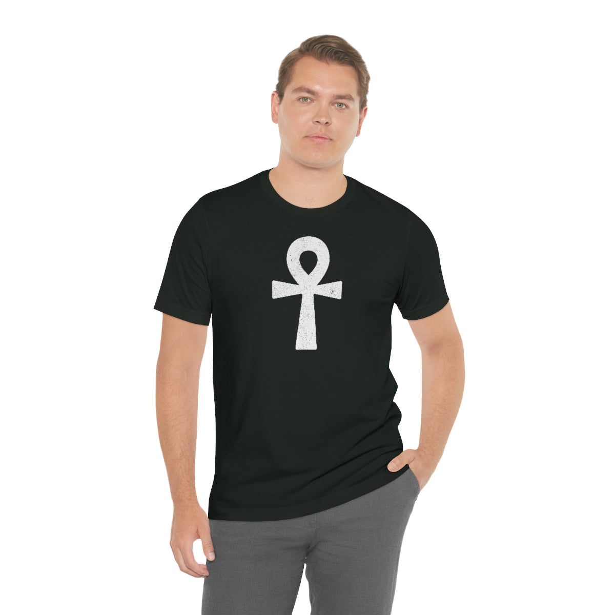 Ankh’ d (blanca) // Unisex Jersey Short Sleeve Tee