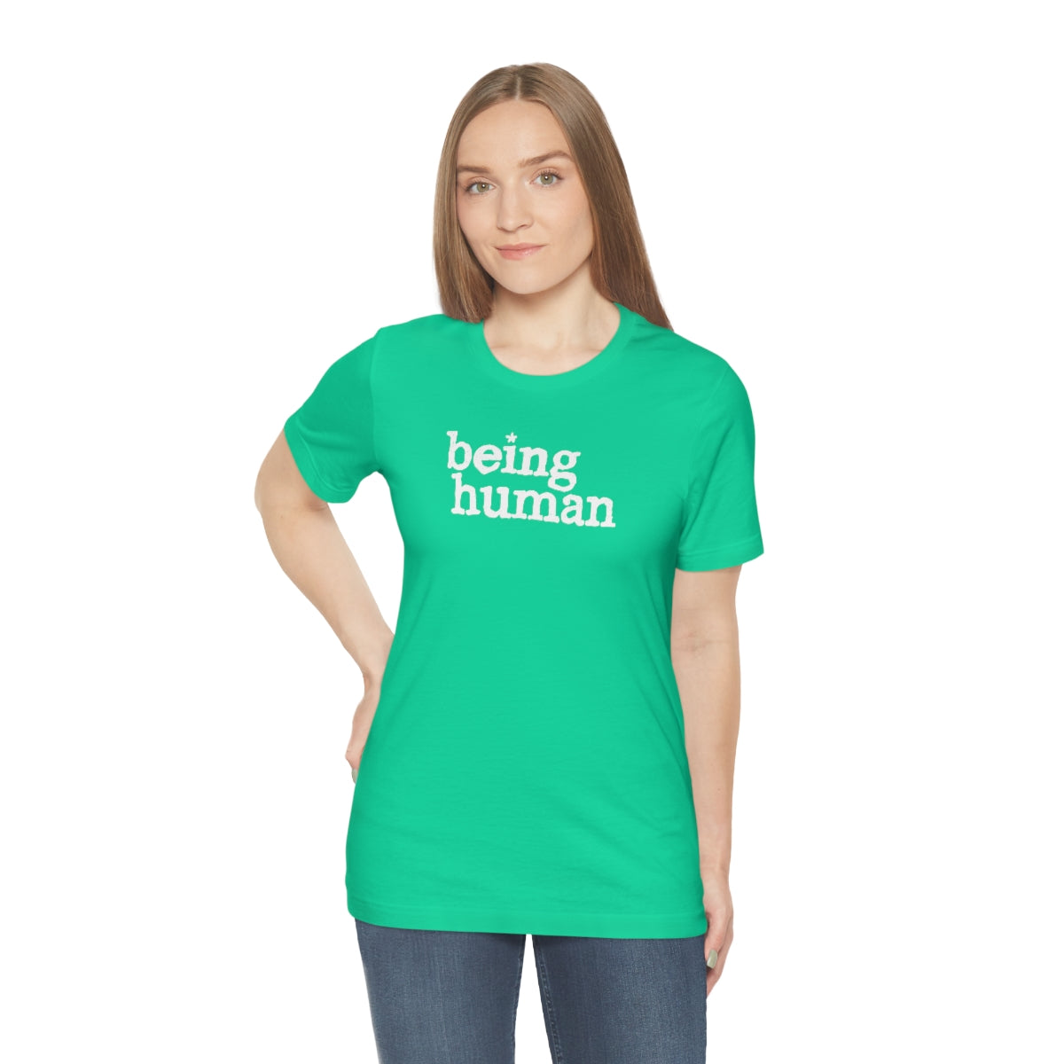 Being Human (blanca) // Unisex Jersey Short Sleeve Tee