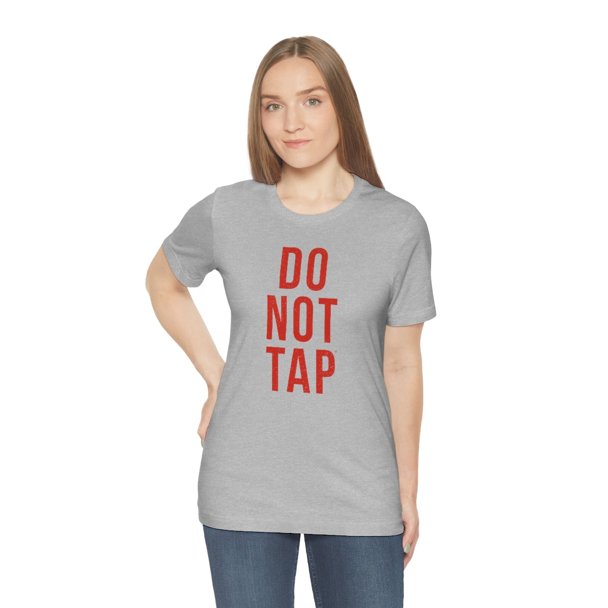 Do Not Tap® (roja) // Unisex Jersey Short Sleeve Tee