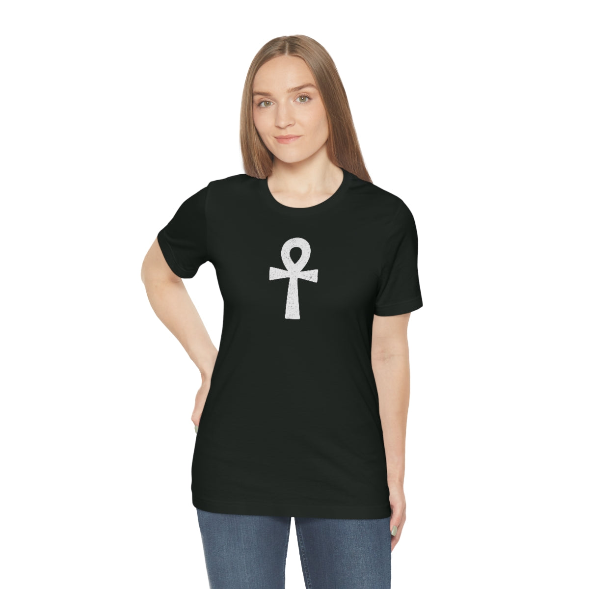 Ankh’ d (blanca) // Unisex Jersey Short Sleeve Tee