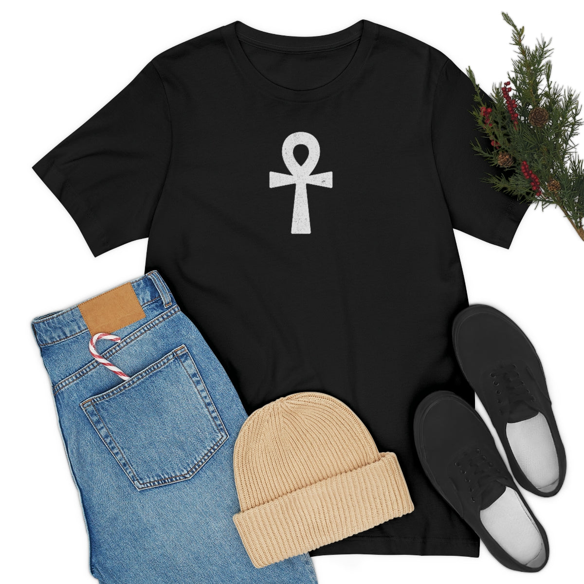 Ankh’ d (blanca) // Unisex Jersey Short Sleeve Tee