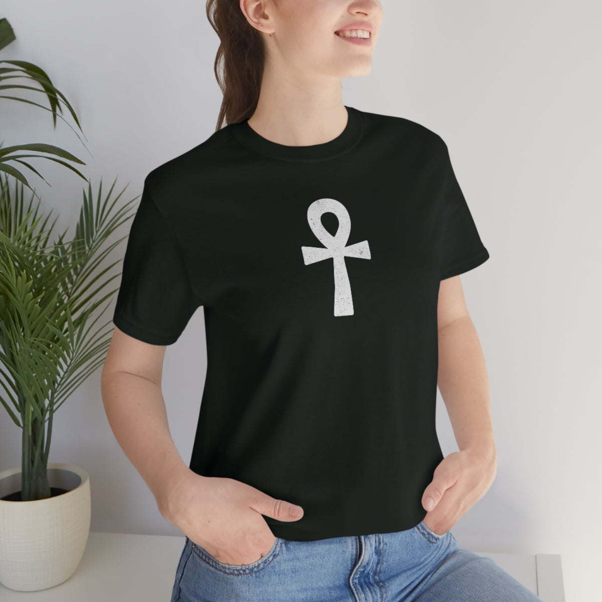 Ankh’ d (blanca) // Unisex Jersey Short Sleeve Tee